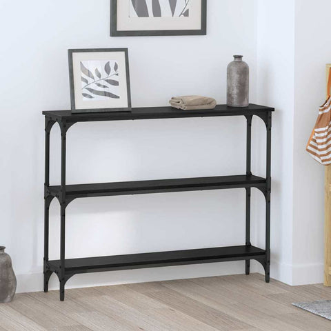 vidaXL Console Table Black oak 100 x 22.5 x 75 cm Engineered wood