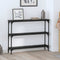vidaXL Console Table Black oak 100 x 22.5 x 75 cm Engineered wood