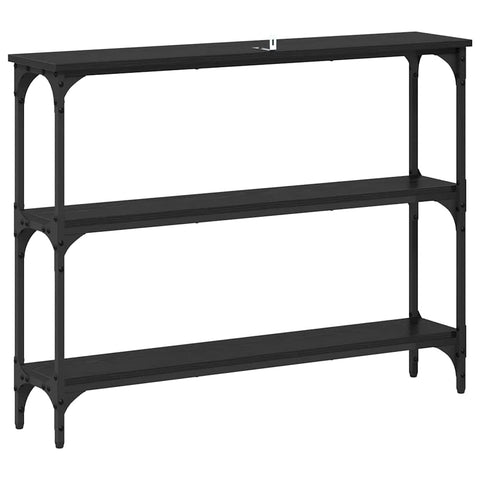 vidaXL Console Table Black oak 100 x 22.5 x 75 cm Engineered wood