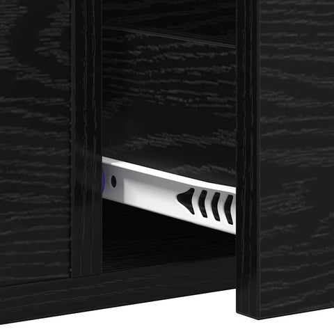 vidaXL Console Table Black oak 100 x 34.5 x 75 cm Engineered wood