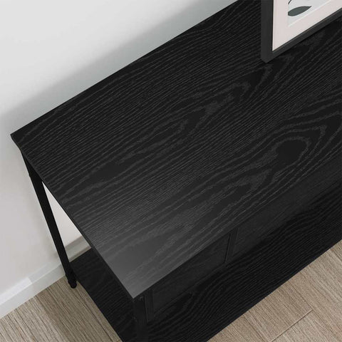 vidaXL Console Table Black oak 100 x 34.5 x 75 cm Engineered wood