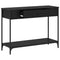 vidaXL Console Table Black oak 100 x 34.5 x 75 cm Engineered wood