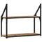 vidaXL Wall Shelf with Shelf Old wood 60 x 21 x 51 cm Engineered wood