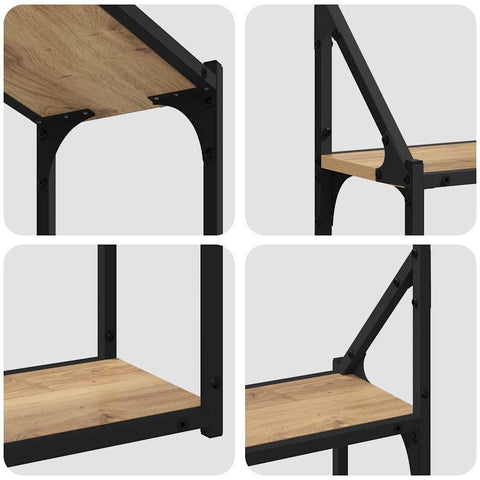 vidaXL Wall Shelf Artisan oak 60 x 21 x 51 cm Engineered wood