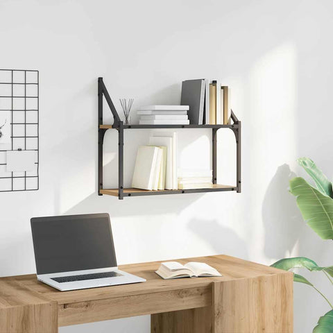 vidaXL Wall Shelf Artisan oak 60 x 21 x 51 cm Engineered wood