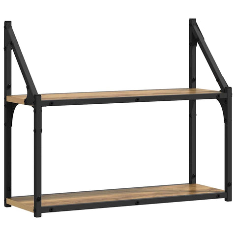 vidaXL Wall Shelf Artisan oak 60 x 21 x 51 cm Engineered wood