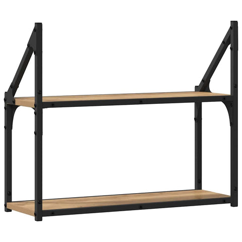 vidaXL Wall Shelf Artisan oak 60 x 21 x 51 cm Engineered wood