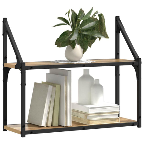 vidaXL Wall Shelf Artisan oak 60 x 21 x 51 cm Engineered wood