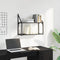 vidaXL Wall Shelf with Shelf Black oak 60 x 21 x 51 cm Engineered wood