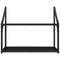 vidaXL Wall Shelf with Shelf Black oak 60 x 21 x 51 cm Engineered wood