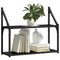vidaXL Wall Shelf with Shelf Black oak 60 x 21 x 51 cm Engineered wood
