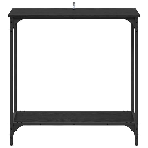 vidaXL Console Table Black oak 75 x 30.5 x 75 cm Engineered wood
