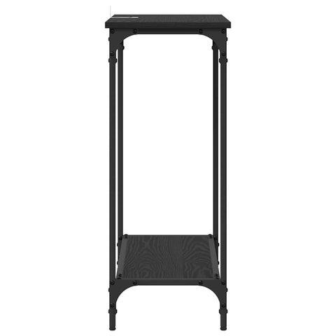 vidaXL Console Table Black oak 75 x 30.5 x 75 cm Engineered wood