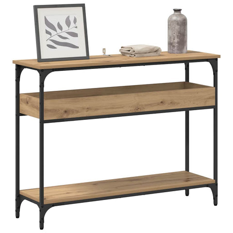 vidaXL Console Table Artisan oak 100 x 29 x 75 cm Engineered wood