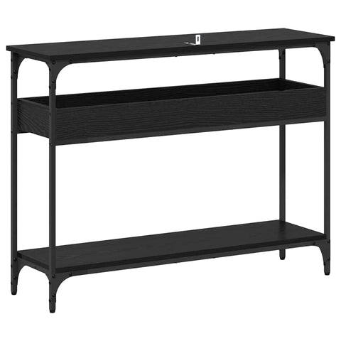 vidaXL Console Table Black oak 100 x 29 x 75 cm Engineered wood