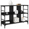 vidaXL Sideboard Black 102 x 32 x 73.5 cm Engineered wood