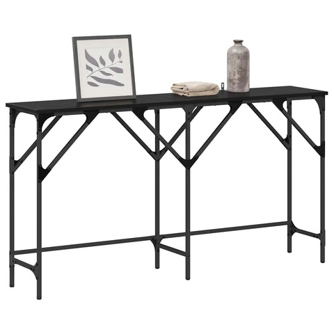 vidaXL Console Table Black oak 140 x 29 x 75 cm Engineered wood