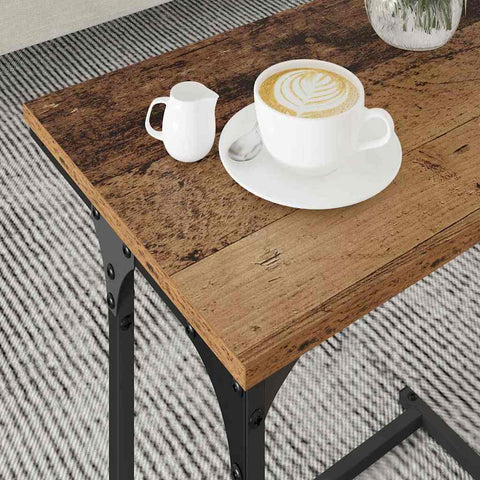 vidaXL Nesting Coffee Table 3 pcs Old wood 50.5 x 35 x 53 cm