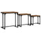 vidaXL Nesting Coffee Table 3 pcs Old wood 50.5 x 35 x 53 cm