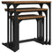 vidaXL Nesting Coffee Table 3 pcs Old wood 50.5 x 35 x 53 cm