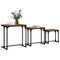 vidaXL Nesting Coffee Table 3 pcs Old wood 50.5 x 35 x 53 cm