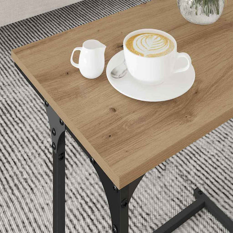 vidaXL Nesting Coffee Table 3 pcs Artisan oak 50.5 x 35 x 53 cm