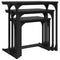 vidaXL Nesting Coffee Table 3 pcs Black oak 50.5 x 35 x 53 cm
