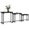 vidaXL Nesting Coffee Table 3 pcs Black oak 50.5 x 35 x 53 cm