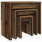 vidaXL Nesting Coffee Table 3 pcs Old wood 60 x 35 x 56 cm
