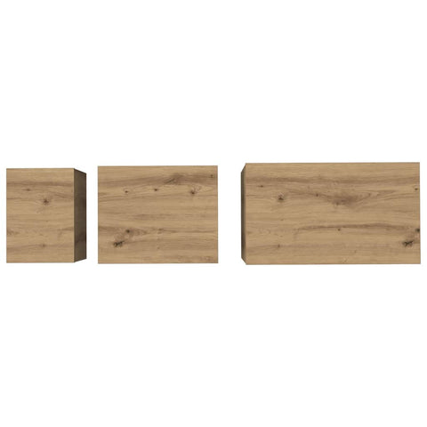 vidaXL Nesting Coffee Table 3 pcs Artisan oak 60 x 35 x 56 cm
