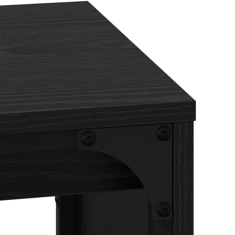 vidaXL Nesting Coffee Table 3 pcs Black oak 60 x 35 x 56 cm