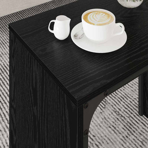 vidaXL Nesting Coffee Table 3 pcs Black oak 60 x 35 x 56 cm