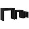 vidaXL Nesting Coffee Table 3 pcs Black oak 60 x 35 x 56 cm
