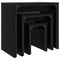 vidaXL Nesting Coffee Table 3 pcs Black oak 60 x 35 x 56 cm