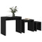 vidaXL Nesting Coffee Table 3 pcs Black oak 60 x 35 x 56 cm