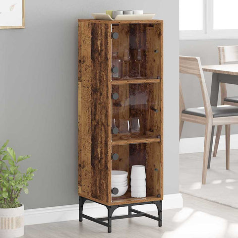 vidaXL Highboard Old wood 35 x 37 x 117 cm Engineered wood