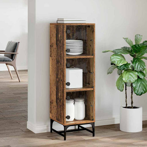 vidaXL Highboard Old wood 35 x 37 x 117 cm Engineered wood