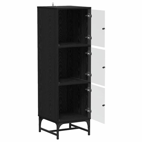 vidaXL Highboard Black oak 35 x 37 x 117 cm Engineered wood