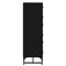 vidaXL Highboard Black oak 35 x 37 x 117 cm Engineered wood