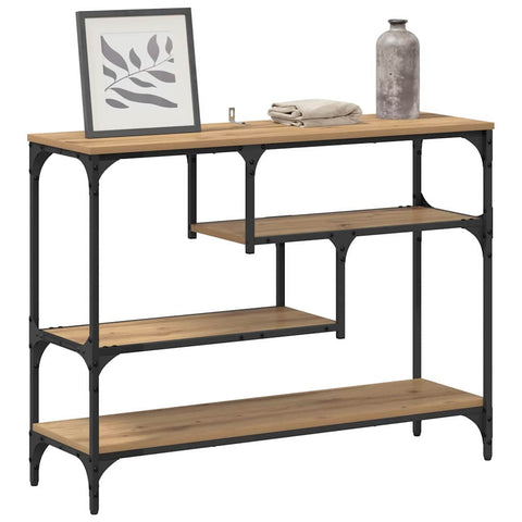 vidaXL Console Table Artisan oak 100 x 30 x 75 cm Engineered wood