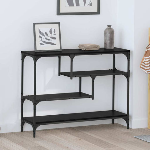 vidaXL Console Table Black oak 100 x 30 x 75 cm Engineered wood