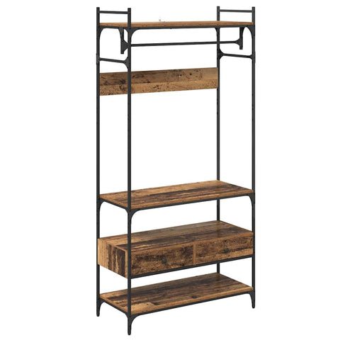 vidaXL Wardrobe with Shelf Old wood 89 x 39 x 184.5 cm Engineered wood