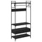 vidaXL Wardrobe Black oak 89 x 39 x 184.5 cm Engineered wood