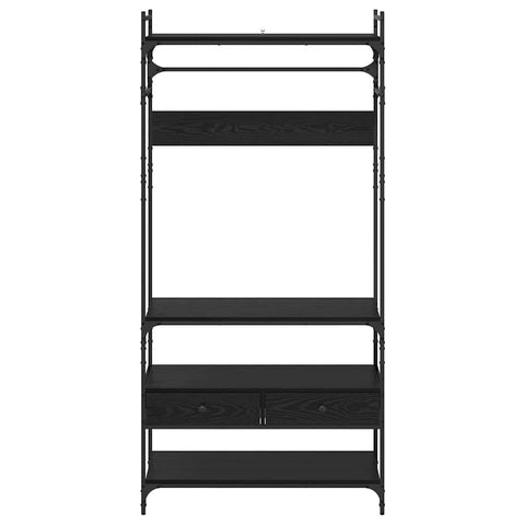 vidaXL Wardrobe Black oak 89 x 39 x 184.5 cm Engineered wood