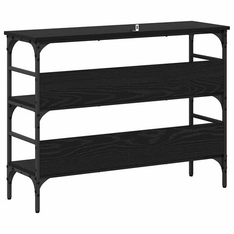 vidaXL Console Table Black oak 100 x 32 x 75 cm Engineered wood