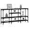 vidaXL Console Table Black oak 160 x 29 x 80 cm Engineered wood