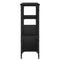 vidaXL Console Table Black oak 160 x 29 x 80 cm Engineered wood