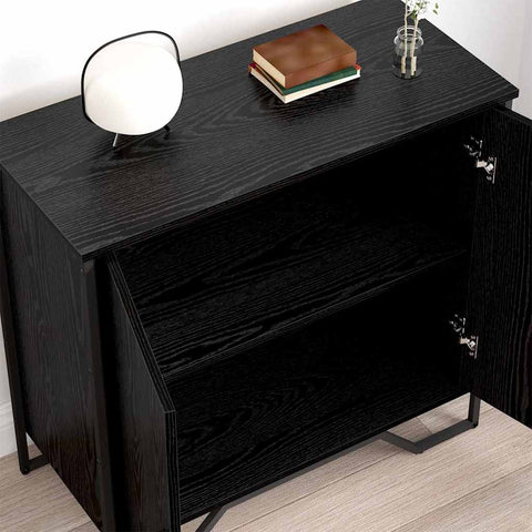 vidaXL Sideboard Black 78 x 35.5 x 74.5 cm Engineered wood
