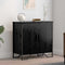 vidaXL Sideboard Black oak 78 x 35.5 x 74.5 cm Engineered wood