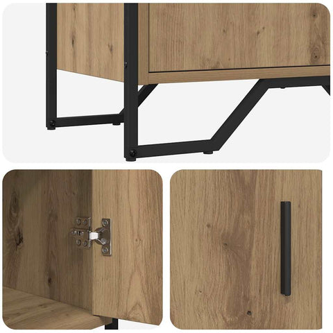 vidaXL Sideboard Artisan oak 79.5 x 35.5 x 74.5 cm Engineered wood